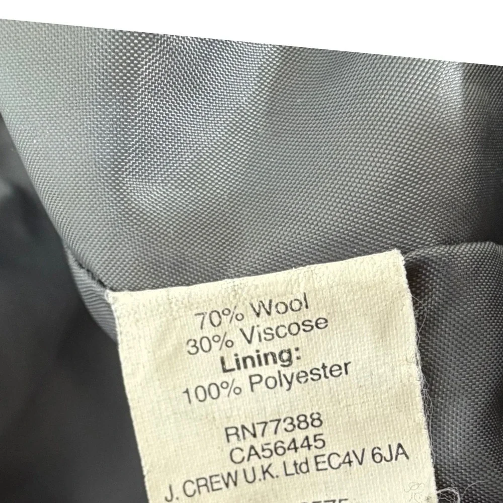 J Crew The Pencil Skirt Size 4 (29x20) Gray Wool Blend Back Zip Back Vent Career